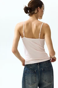 Cowl-Neck Strappy Top