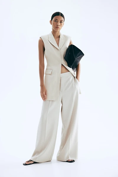 Pantalon habillé à jambes larges