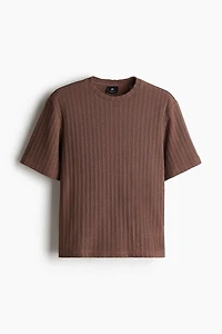 Regular Fit Crochet-Look T-Shirt