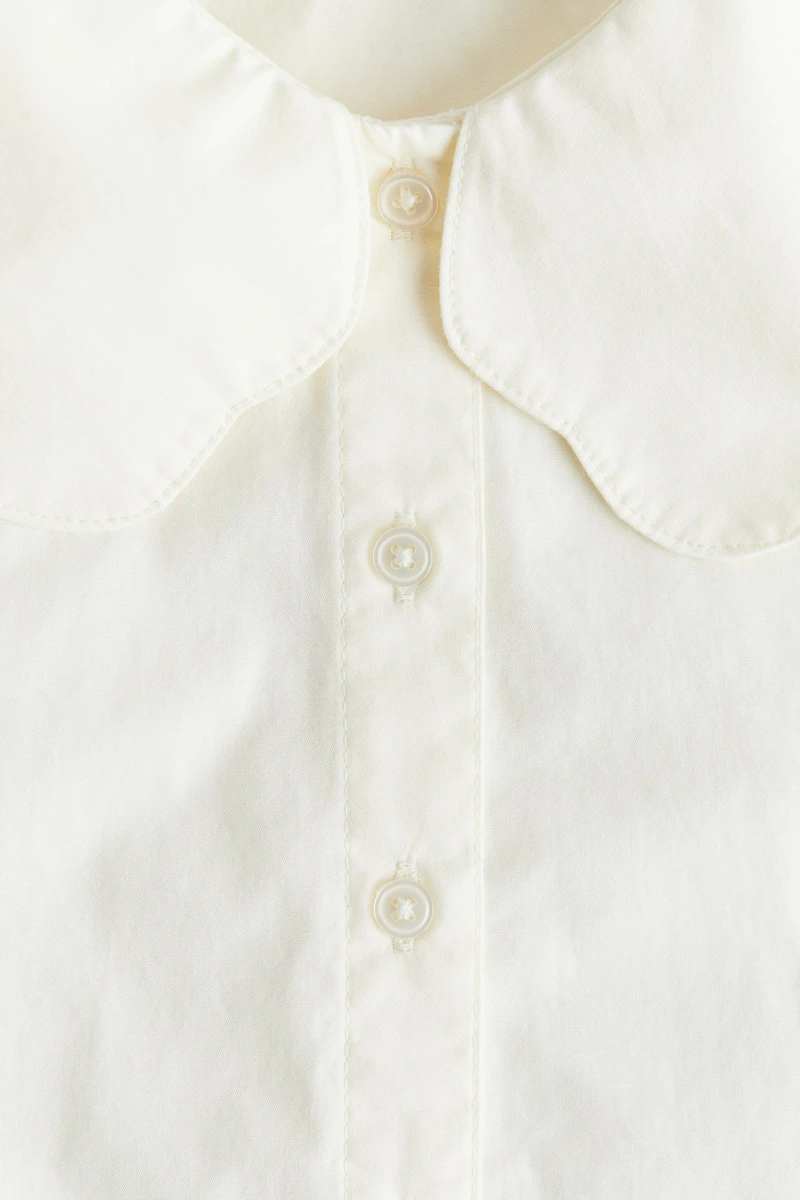 Cotton Blouse with Collar