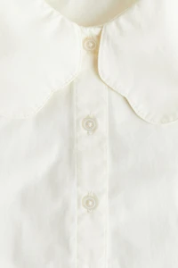 Cotton Blouse with Collar
