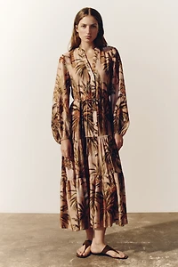Printed Tiered Dress