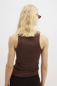 Cooling Slim-Fit Ribbed Tank Top