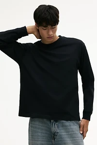 Loose-Fit Long-Sleeved Jersey Shirt
