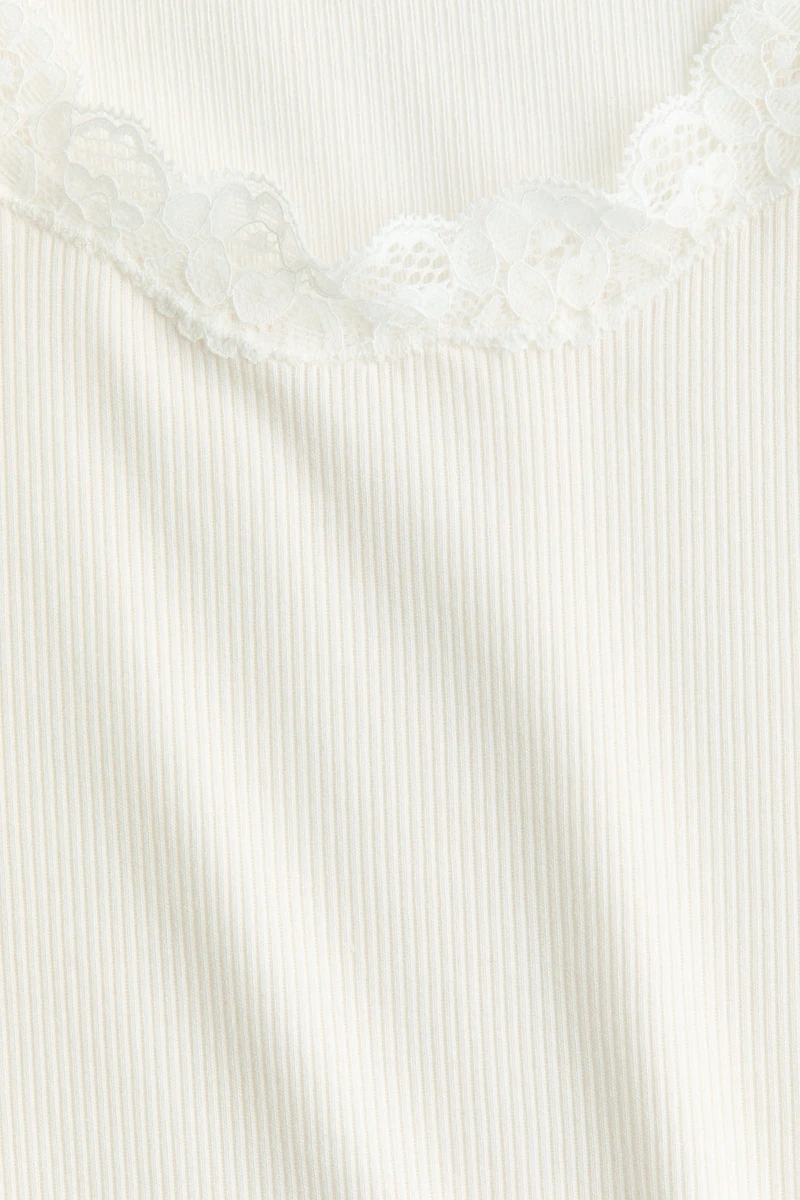 Lace-Trimmed Viscose-Blend Tank Top