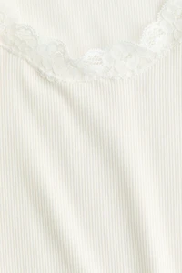 Lace-Trimmed Viscose-Blend Tank Top