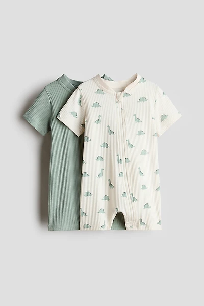 Lot de 2 pyjamas courts en coton