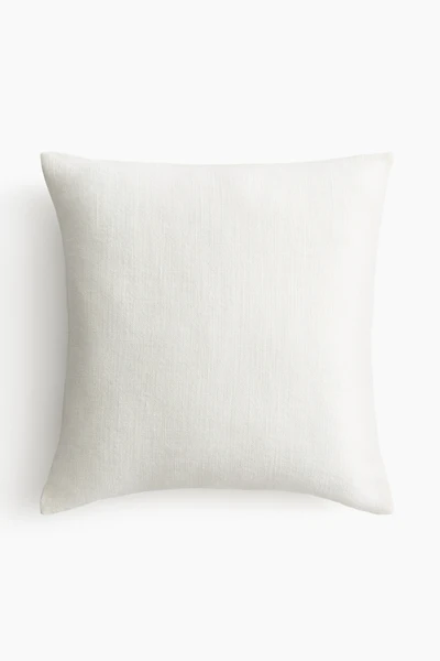 Housse de coussin en lin mélangé