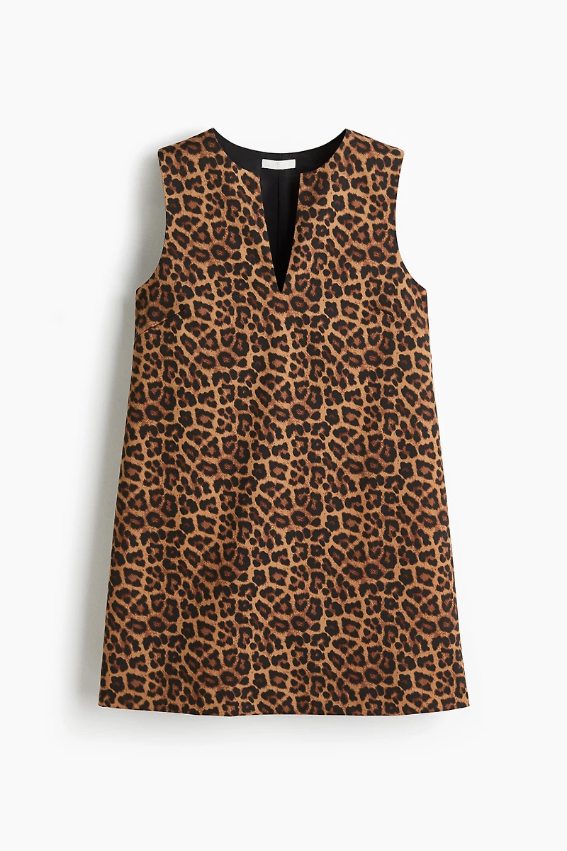 Robe droite en sergé