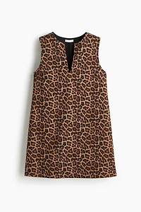 Robe droite en sergé
