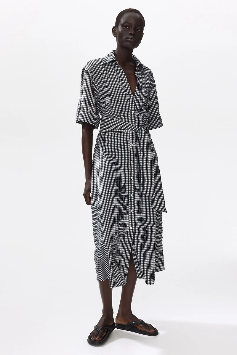 Tie-Belt Dress