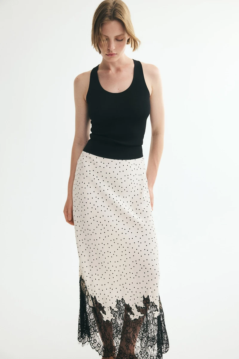 Lace-Trimmed Skirt