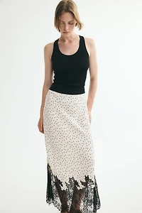 Lace-Trimmed Skirt