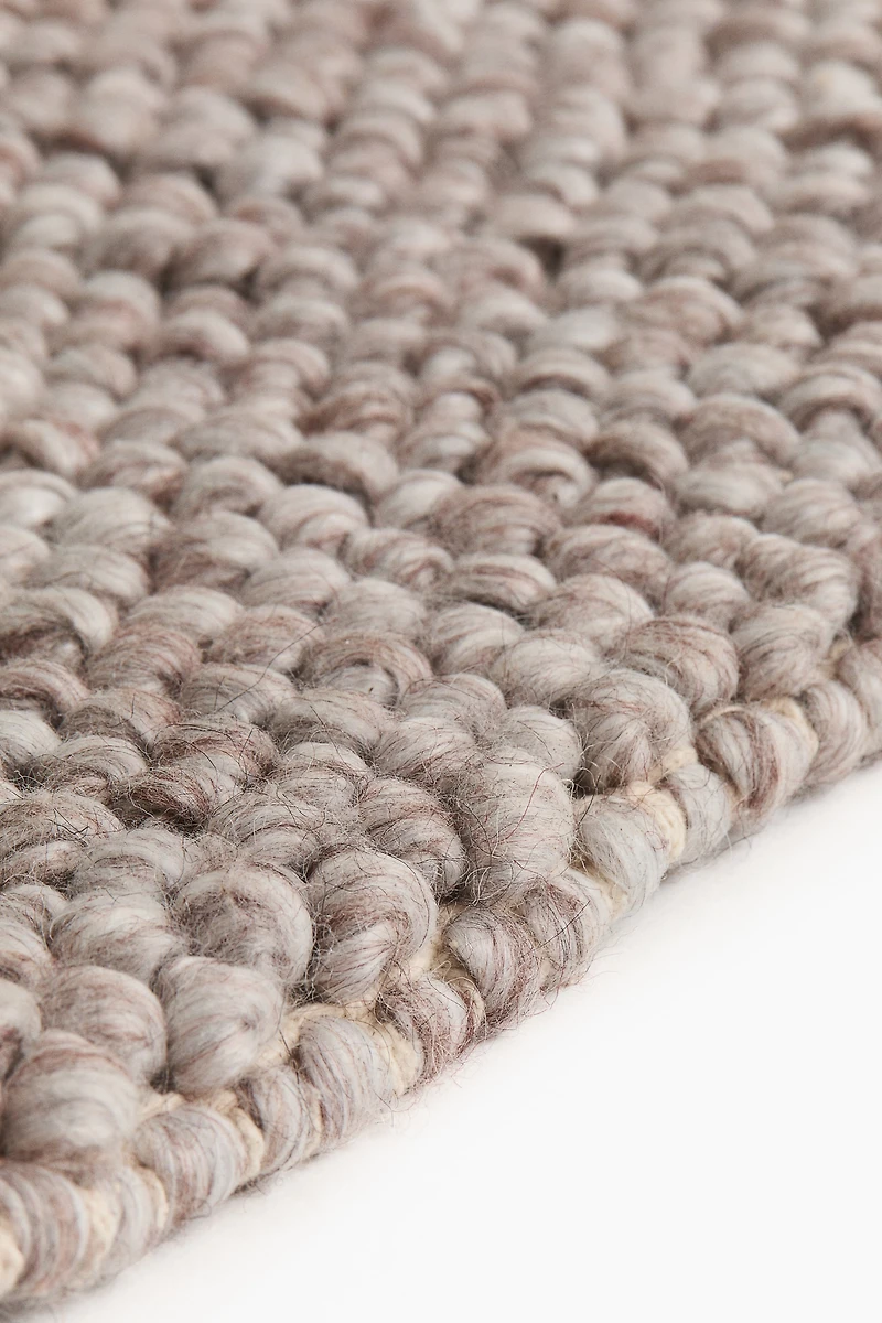 Large Textured-Weave Wool-Blend Rug