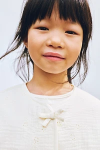 Bow-Detail Muslin Jacket