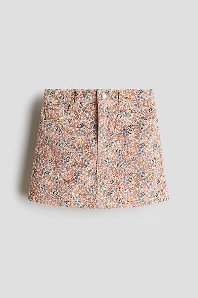 Jupe en velours côtelé