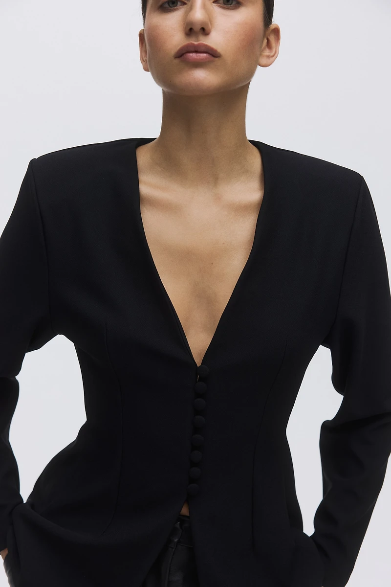 Veston sablier sans col