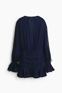 Pleated Chiffon Dress