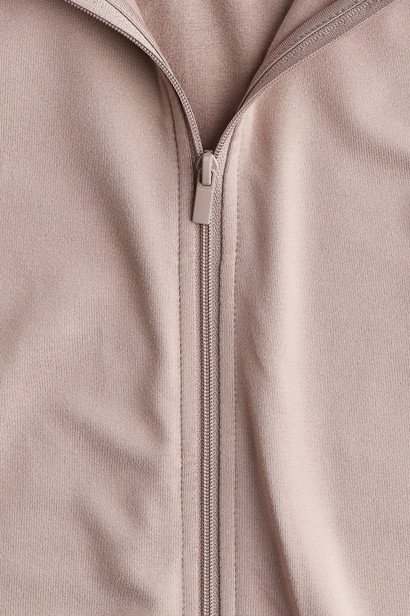 Jersey Cardigan with Zipper