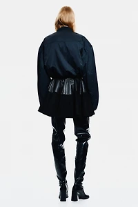 Leather Mini Circle Skirt