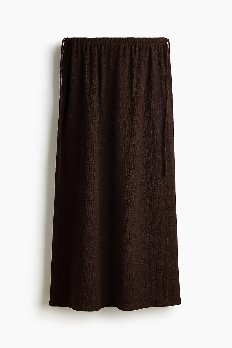 Crinkled Drawstring Skirt