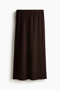 Crinkled Drawstring Skirt
