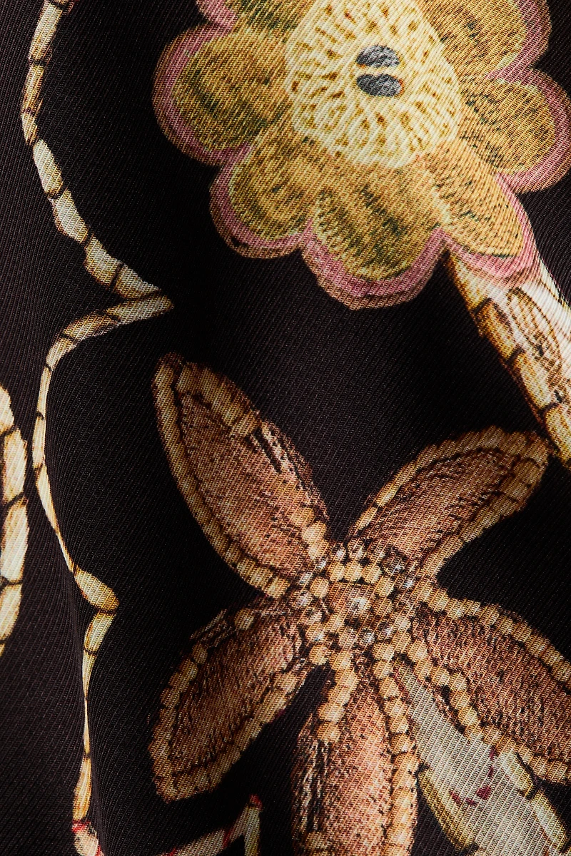 Floral-Print Pullover Shirt
