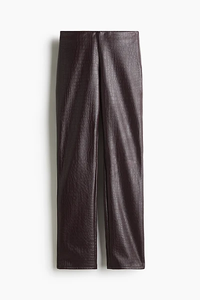 Straight Coated Pants