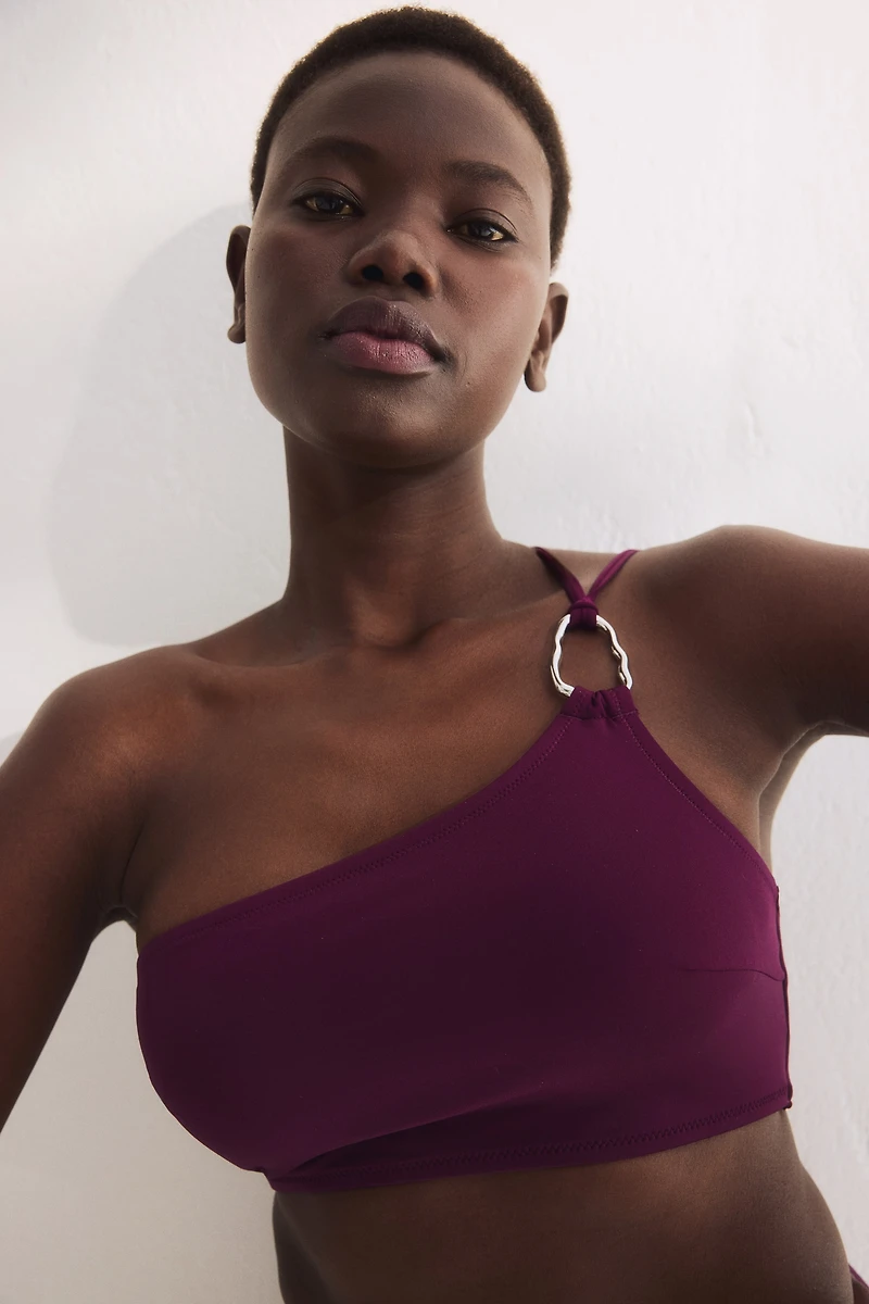 Padded One-Shoulder Bikini Top