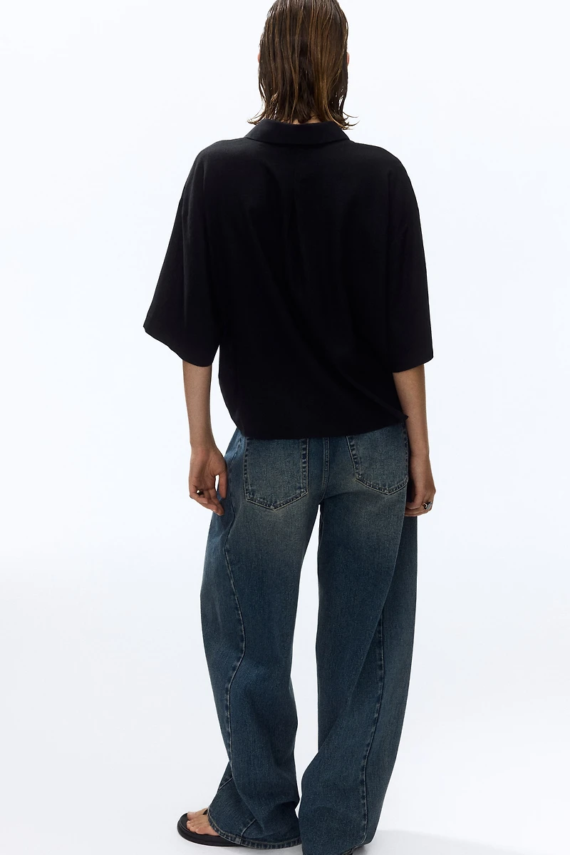 Oversized Linen-Blend Shirt
