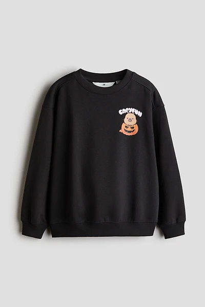 Printed Brushed-Inside Sweatshirt