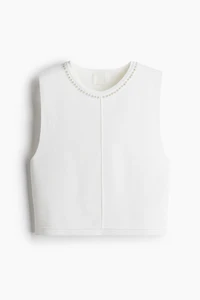 Camisole avec perles de fantaisie
