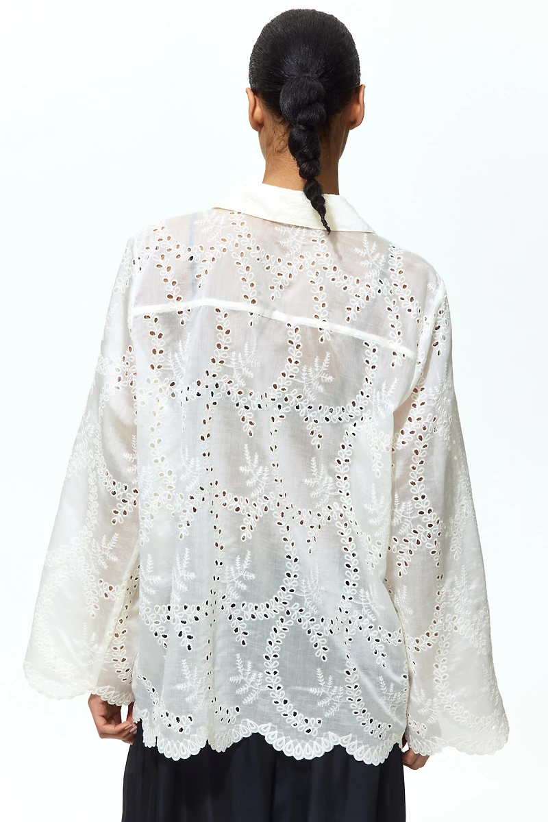 Eyelet-Embroidered Shirt