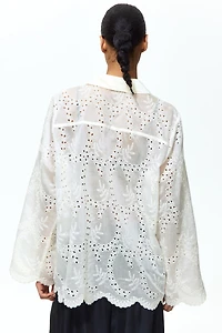 Eyelet-Embroidered Shirt