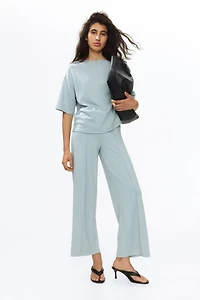 Crease-Front Jersey Pants