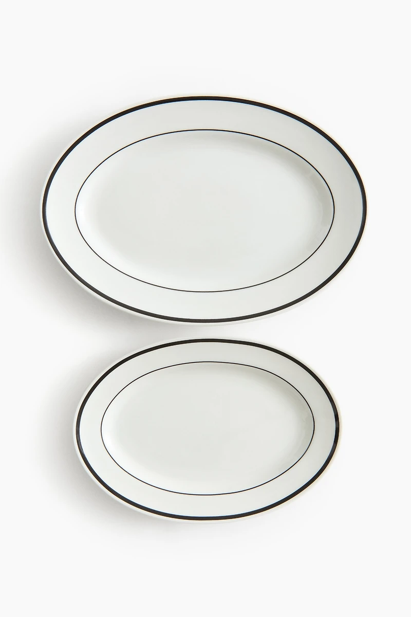 2-Pack Porcelain Serving Plates