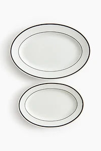 2-Pack Porcelain Serving Plates