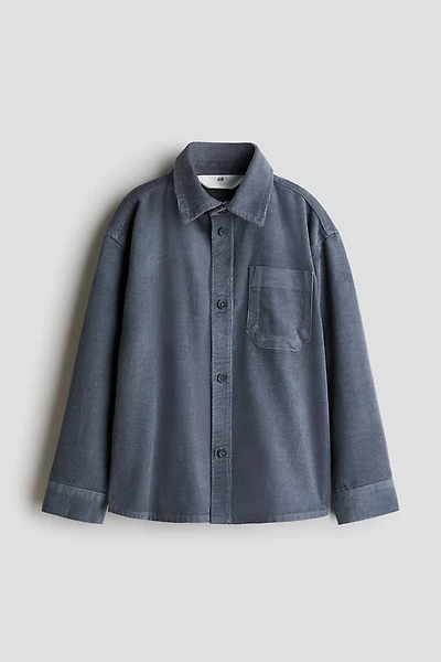 Chemise en velours côtelé de coton