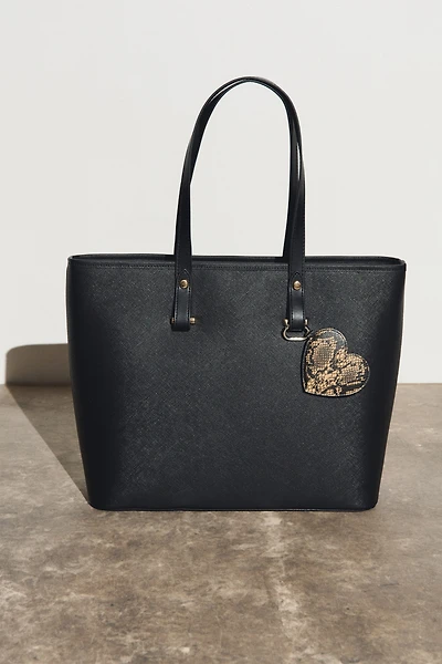 Heart-shaped comb bag charm