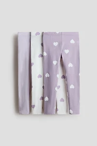 Lot de 3 leggings en jersey coton