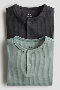 2-pack Ribbed Jersey Shirts