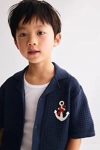 Textured-Knit Resort Shirt