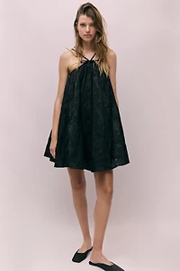 Jacquard-Weave Strappy Dress