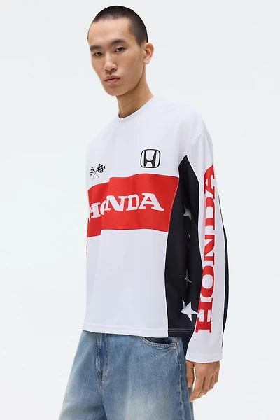 Oversized Long-Sleeved Mesh Shirt