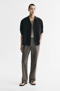 Chemise décontractée avec col cubain