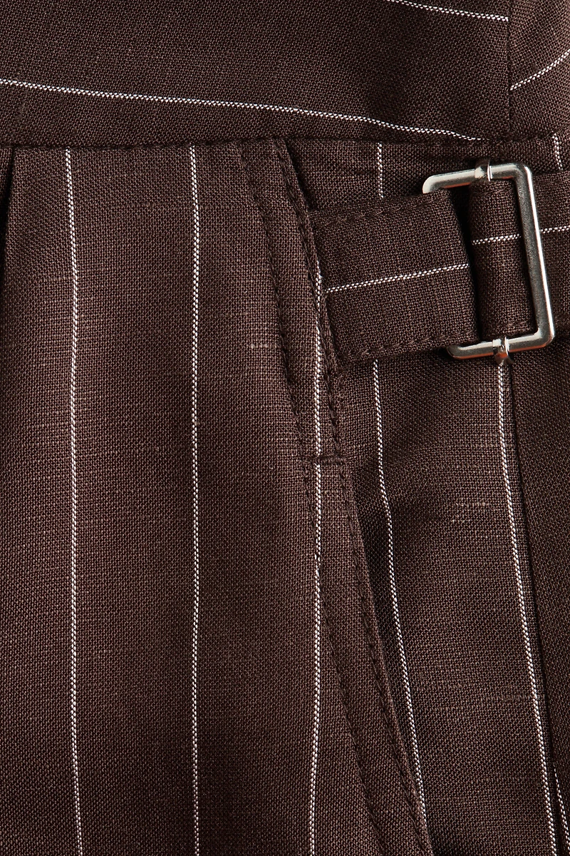 Dressy Linen-Blend Shorts