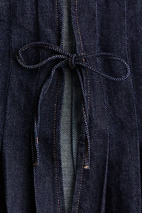 Tie-Detail Denim Vest