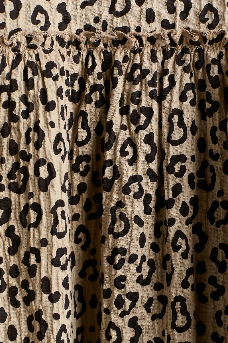 Bow-Detail Crinkled Dress