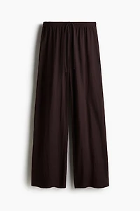 Wide-cut Pull-on Pants