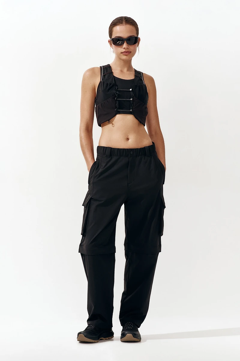 Barrel-Leg Convertible Pants